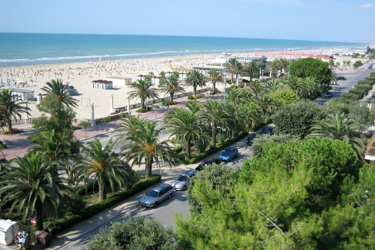 Spiagge di Giulianova con vista panoramica sul mare Adriatico
